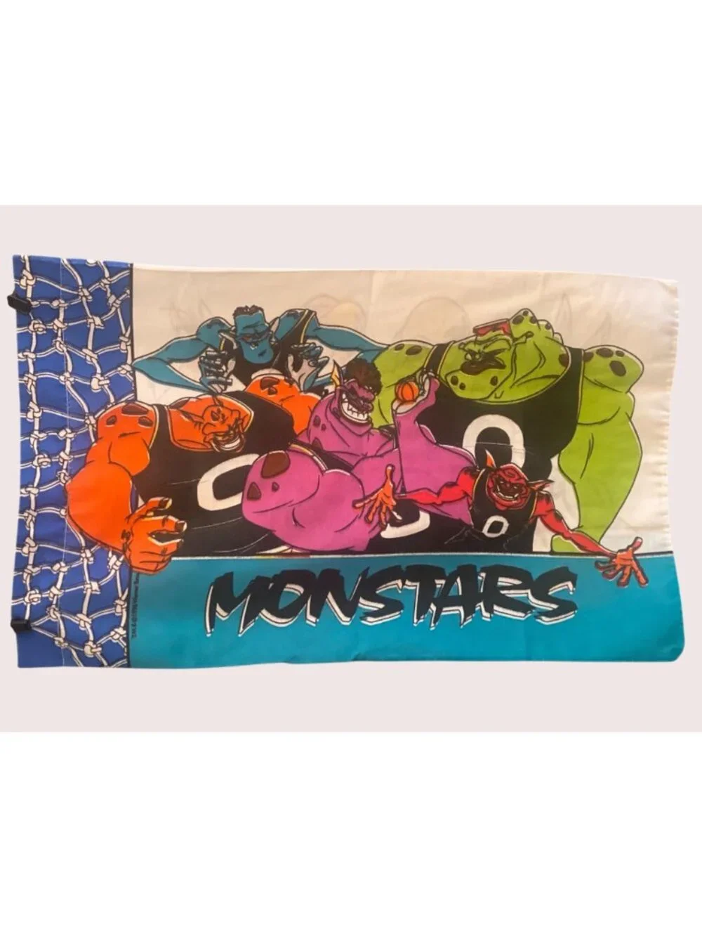 VTG Warner Bros Space Jam Standard Pillow Case Tune Squad Monsters Basketball